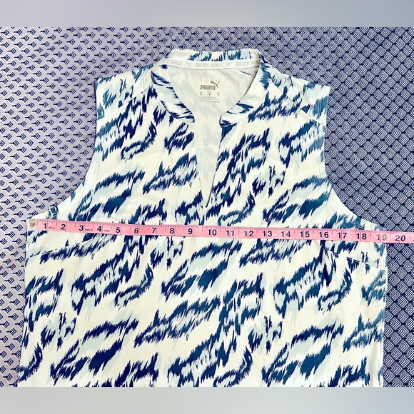 Women’s Puma Sleeveless Animal Print Golf Polo Size M - Picture 5 of 6